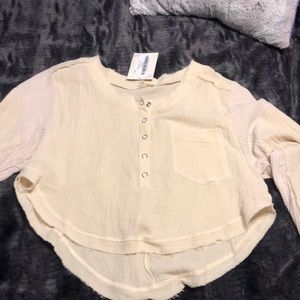 Promesa cropped Henley med nwt
